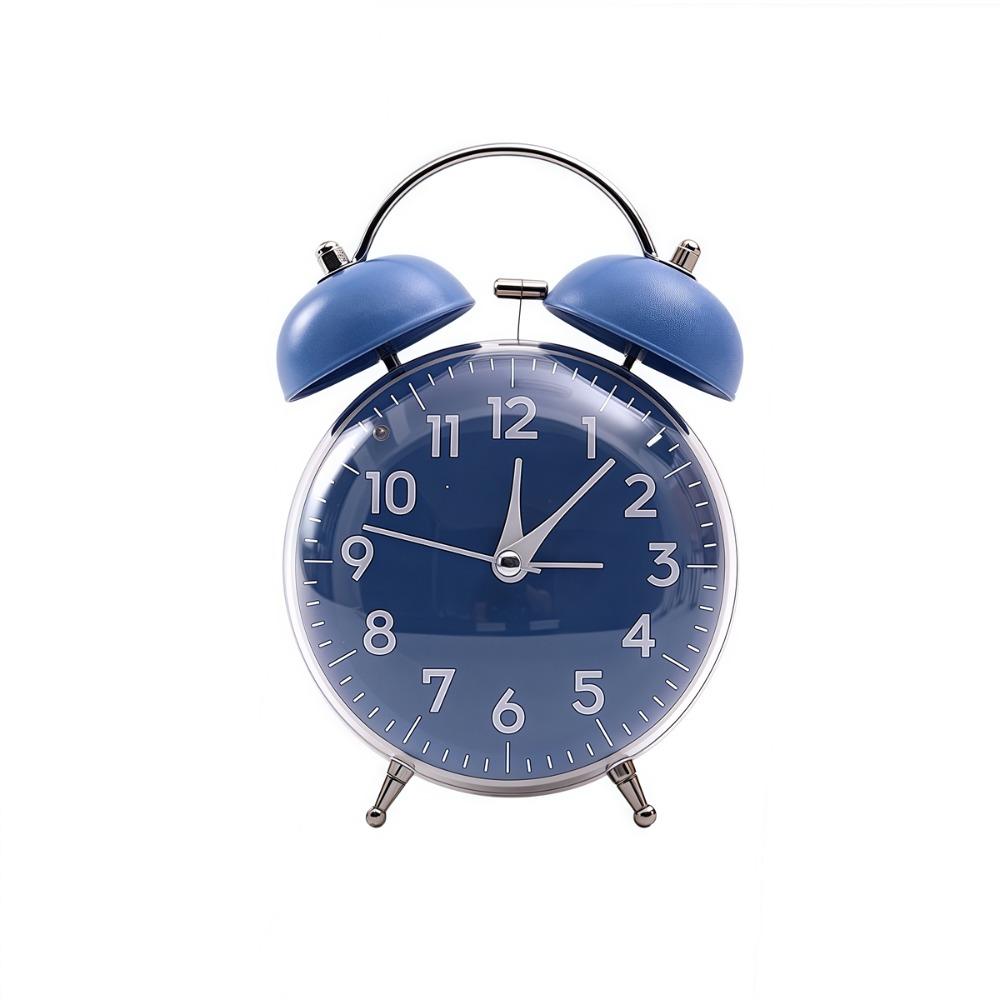 Loud Alarm Twin Bell Clock 4 Inch Size Bedside Wake-up Clock Desk Alarm Clock  Office