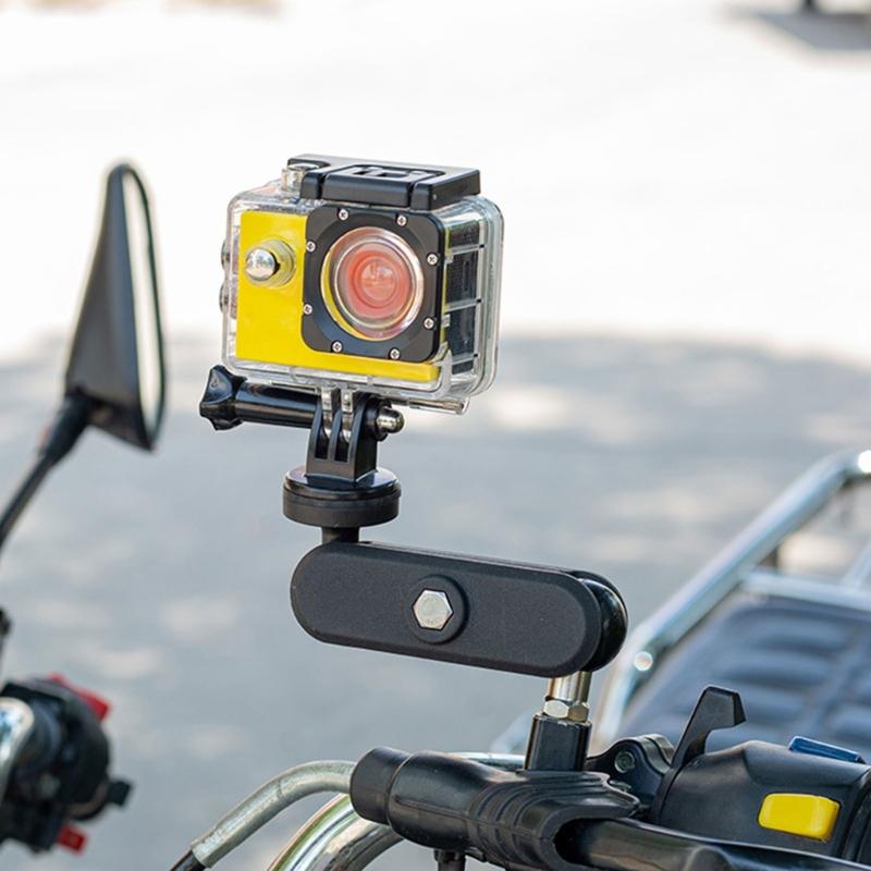 Metal Motorcycle Camera Holder Mount Clip M10/Y-type/Handle Bar Mount Clip Bracket Stable and Secure Recording Solution