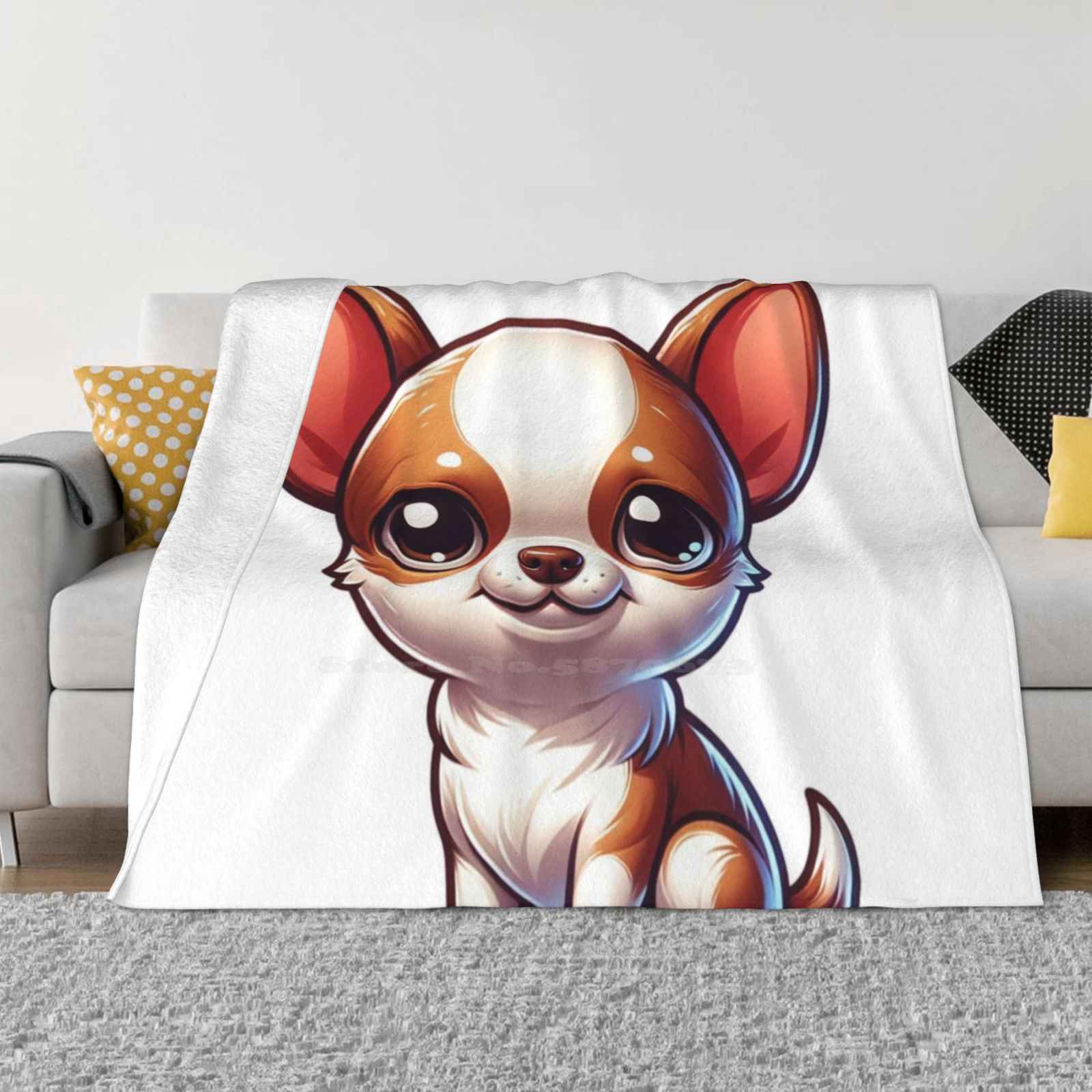 Chihuahua Rules New Selling Custom Print Flannel Soft Blanket Chihuahua 30x40in