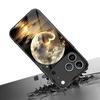 Artistic Love Moon Pattern Tempered Glass Phone Case For iPhone 17 16 15 14 13 12 11 Pro Max 17 Air 7 8 Plus XS X XR Cover