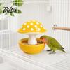 Talos Mushroom Bird Feeding Bowl, No Mess Pet Cage Feeder, Covered Food or Water Bowl for Small Animals Budgie Cockatiel Hamster