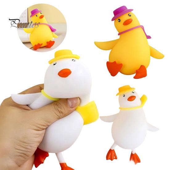 TPR Duck Toy Cartoon Stress Relief Toy, Squeezable Fidget Soft Deformable Squeeze Toys Stretch Sensory for Hand Exercise Relaxation
