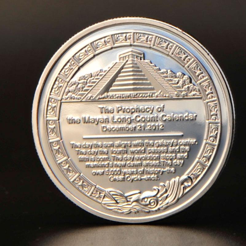Mayan Calendar Commemorative Medal, Gold-plated Coin, Cultural Totem, Aztec Civilization Commemorative Coin, Creative Coin
