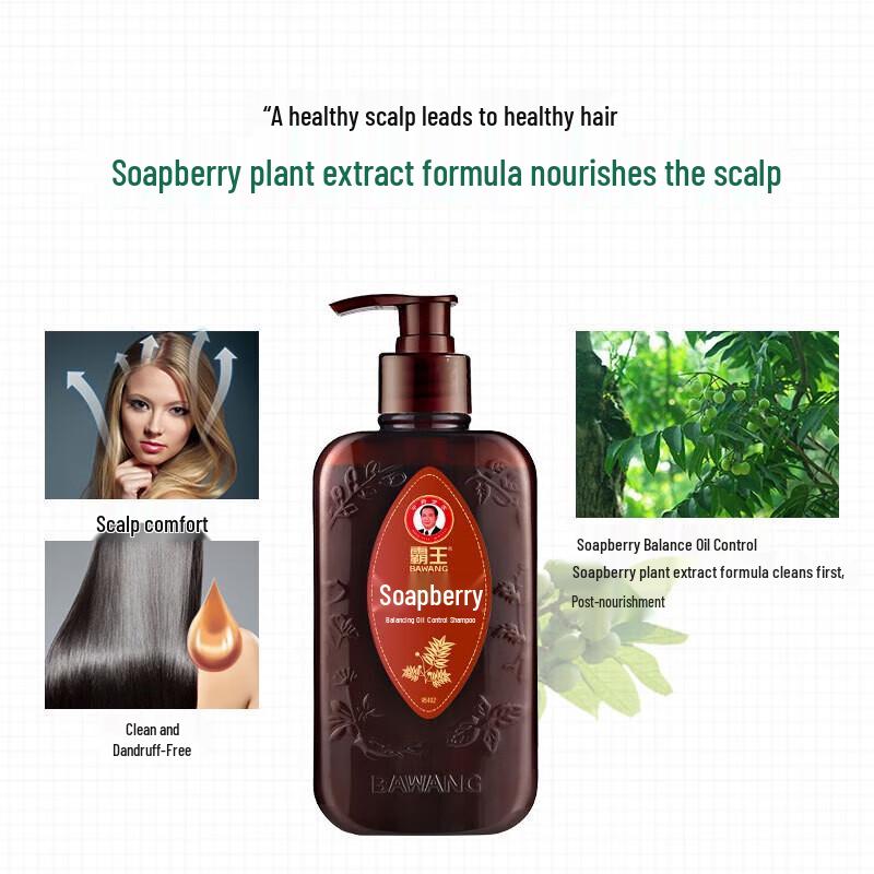 

BaWang Sapindus Balancing Oil Control Shampoo 400ml