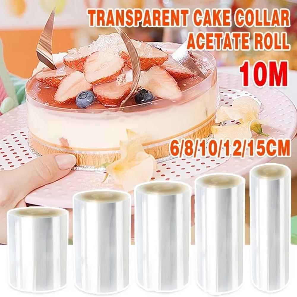 10m/Roll Cake Collars Transparent Acetate Surround Films for Chocolate Mousse Cake