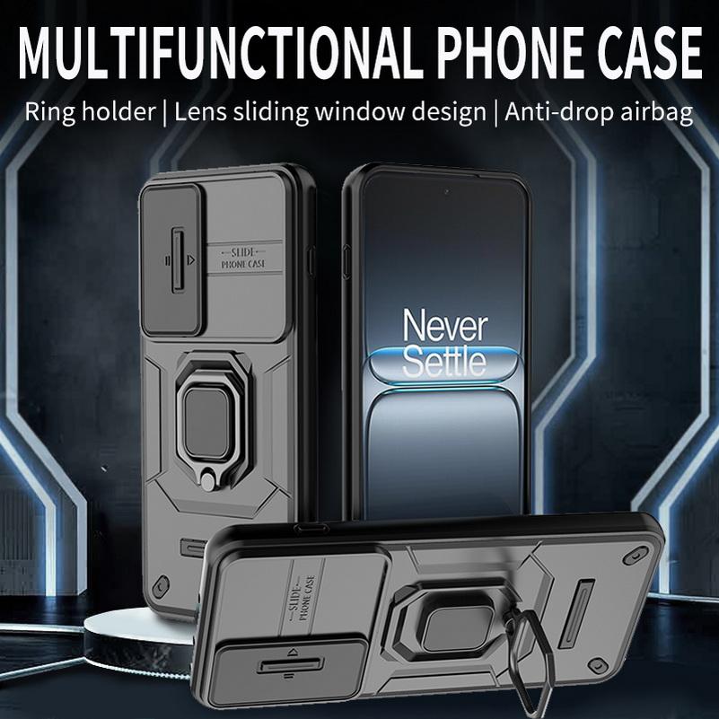 Capa Case com Suporte Magnético Giratório Proteção de Câmera Push-and-Pull Para OnePlus Nord 5 4 3 CE5 13s 13T 13R 13 12 12R 11 Ace 5 Pro