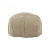 Men Breathable Mesh Flat Cap Summer Sunshade Ivy Cap Lightweight Duckbill Hat Retro Plain Forward Cap for Middle-Aged