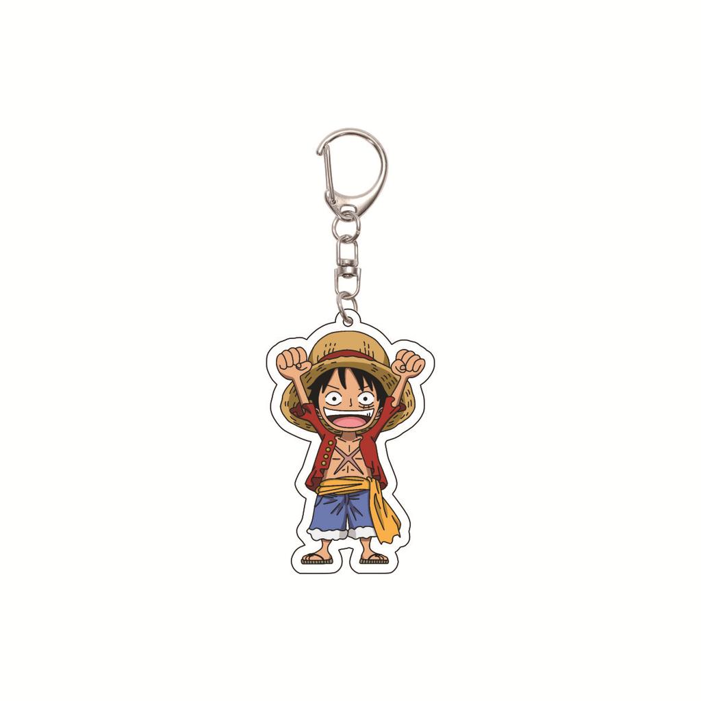 One Piece 5.5CM Acrylic Keychain, Anime Keychain, Luffy, Zoro Cartoon One Piece Bag Keychain