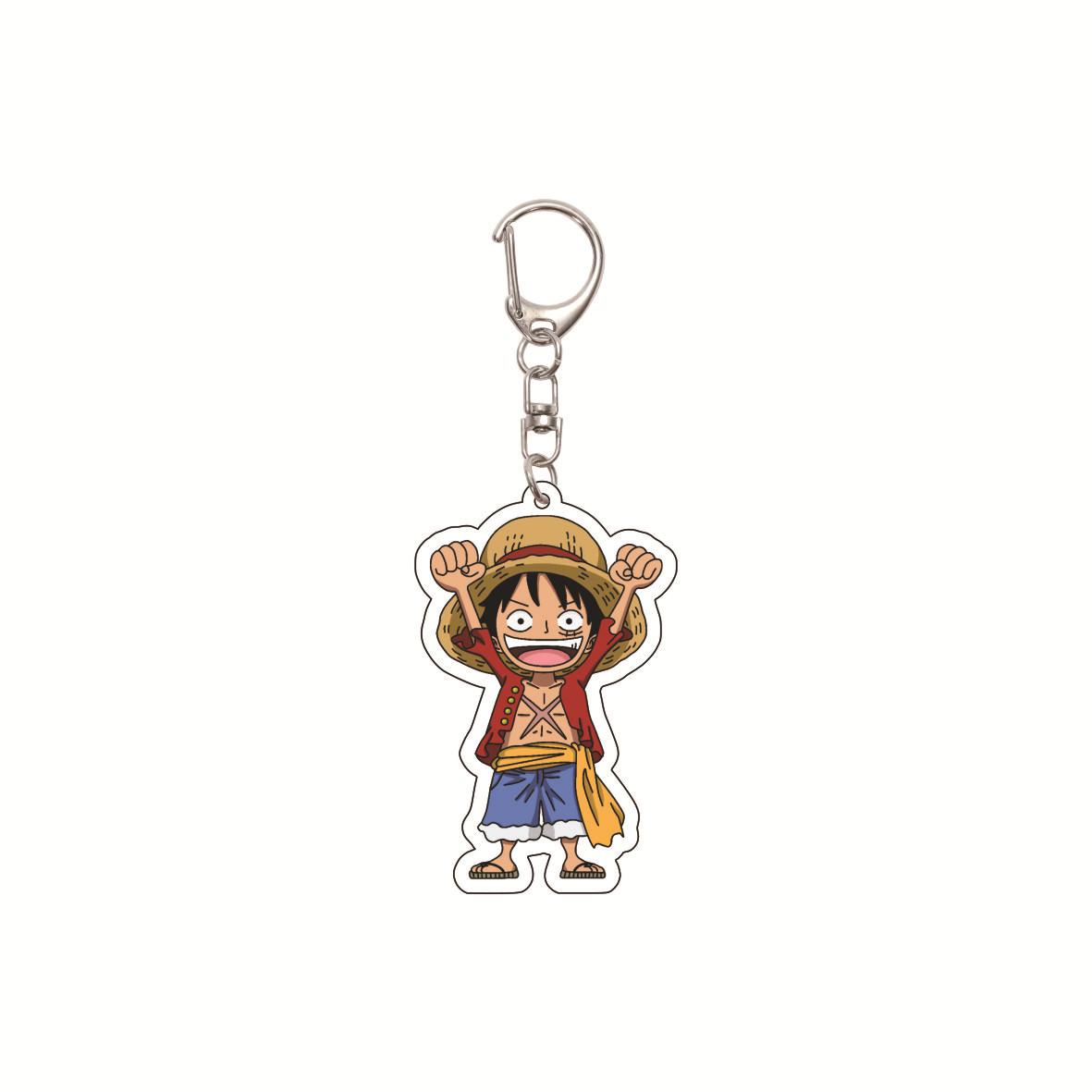 Брелок акриловый One Piece 5,5 см, Аниме брелок, Луффи, Зоро, Мультяшный брелок One Piece для сумки 33