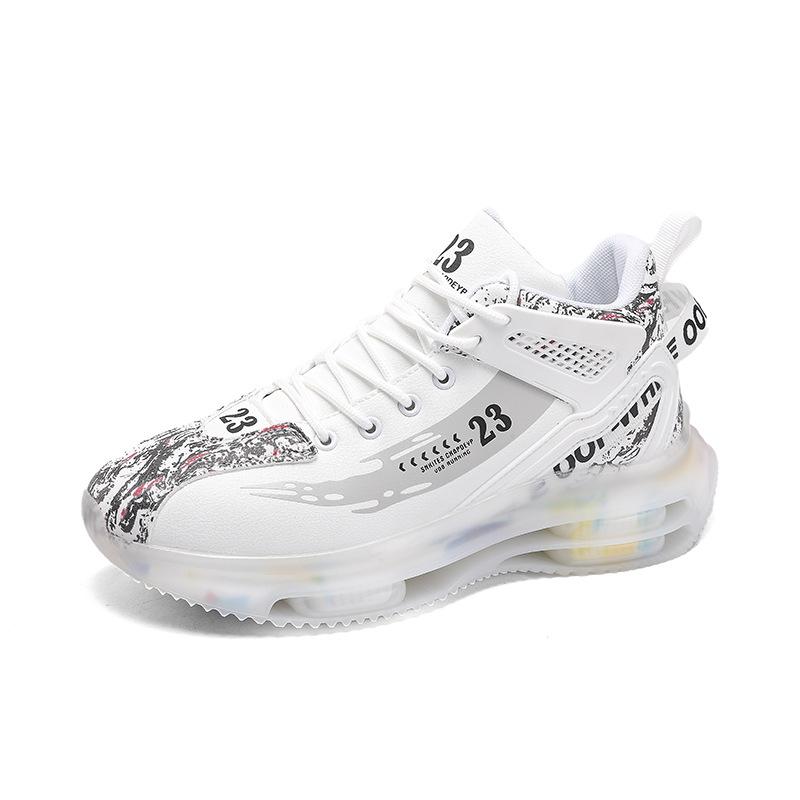 

Обувь Мужская обувь Four Seasons TPU Popcorn Sneaker Youth High-Top Combat Basketball Shoes Fashion Shoes 39