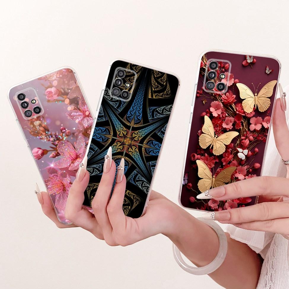 For Samsung A51 5G Clear Case A516F Cute Cat Fashion Butterfly Funny Painted Cover For Samsung Galaxy A51 5G Casing A516B