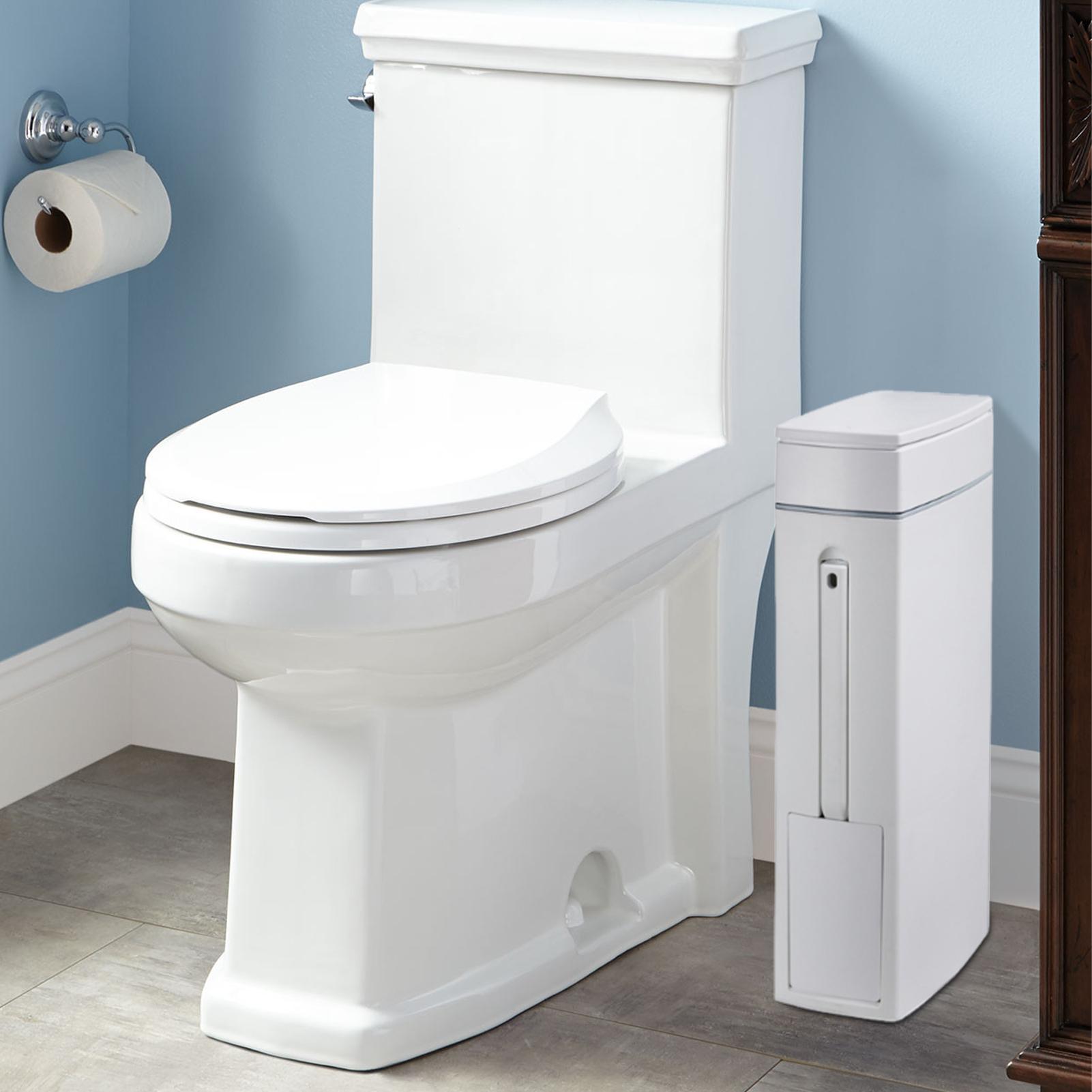 

Bathroom Garbage Can 4.5L Slim Trash Can With Toilet Brush Lidded Waste Bin Rubbish Container For RV Bath Home Restroom Kitchen China Mainland
