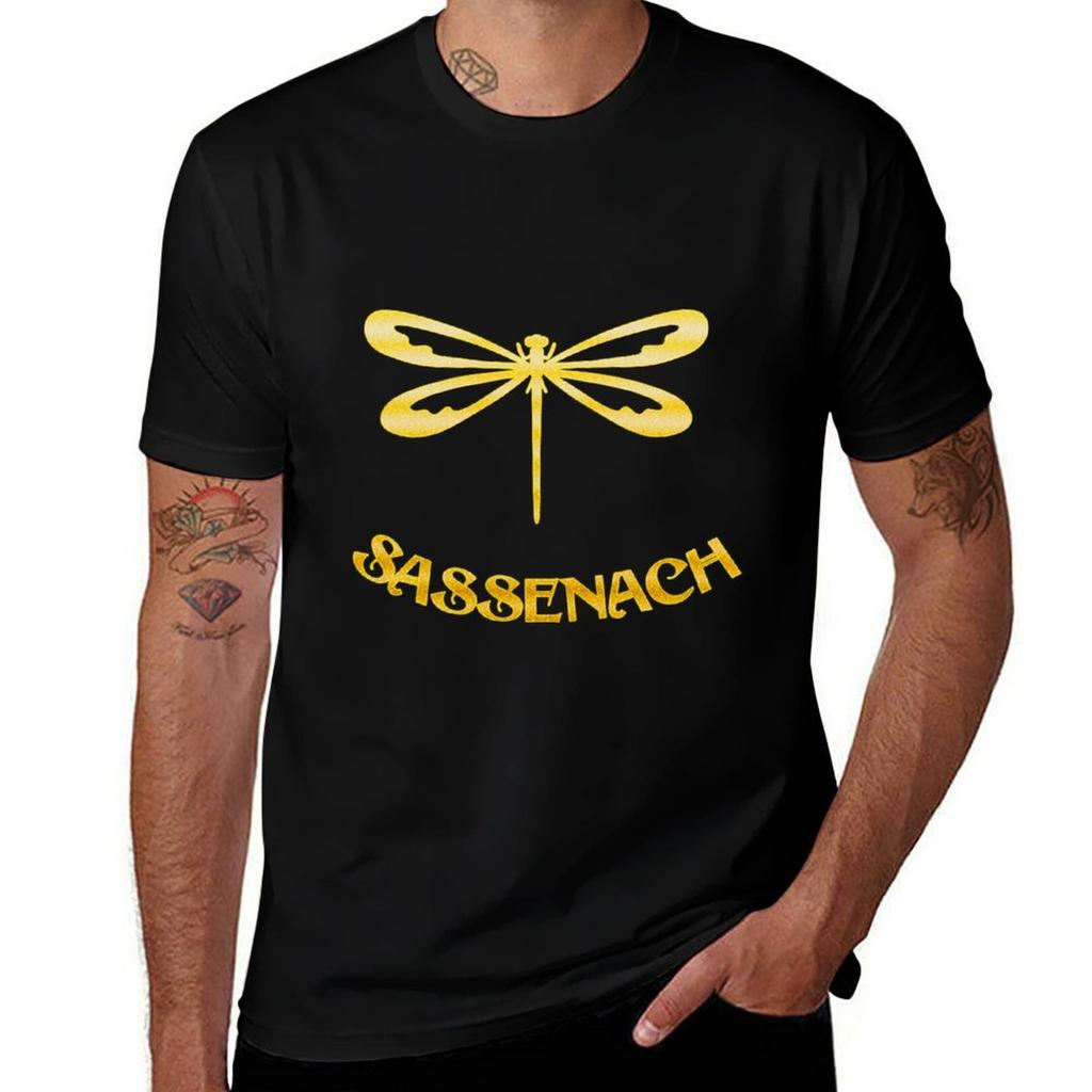 SASSENACH GOLD TShirt Fashion Pattern Printed Tee Shirt
