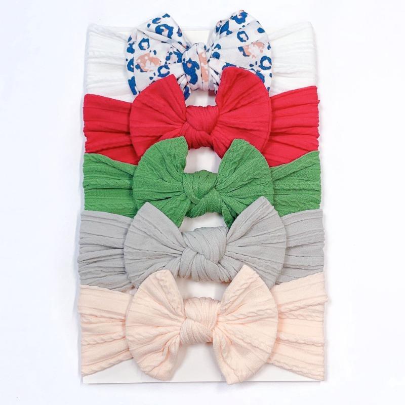 New Children's Headband Set, Princess Hair Accessories, Cute Baby Nylon Bow Headscarf, Baby Headband.