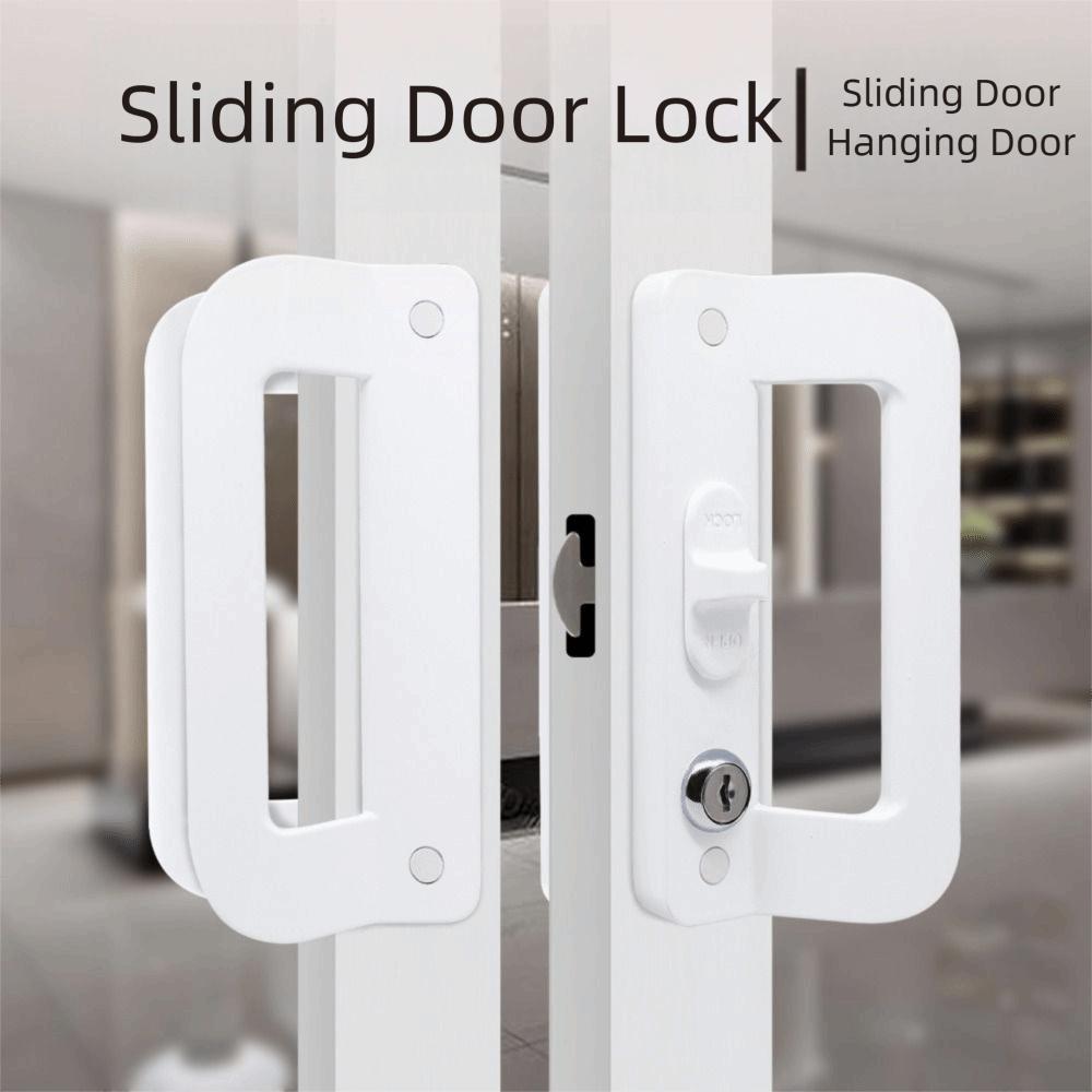 Aluminum Alloy Sliding Door Lock Double Sided Hook Lock Sliding Mechanism Door Handle  Balcony Door