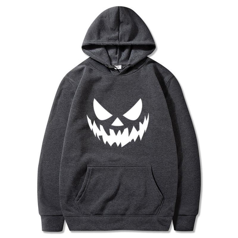 Halloween Printed Casual Hoodie Men's Women's Long Sleeved Sweatshirts Autumn Winter Fashion Style Hoodies