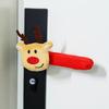 1PC Christmas Room Cloth Bell Door Handle Gloves Gift Cartoon Decoration Santa Claus Protective Cover Festival