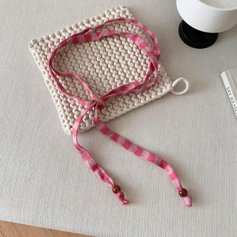

Polyester Striped Scarves Narrow Stripe Tie Scarf Fashion Waist Belts Women розовый