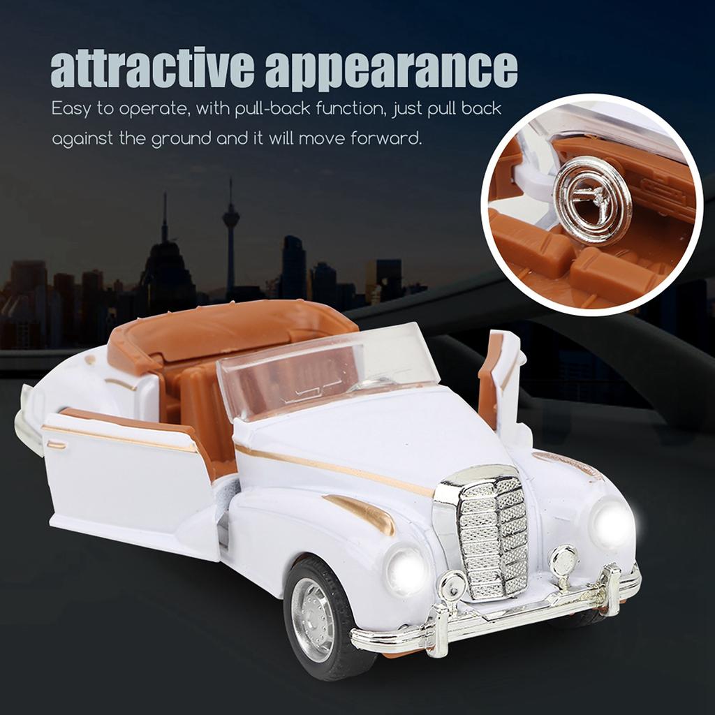 Mini stimulační slitina Classic Car Roadster se zvukem a lehkým modelem autíčka