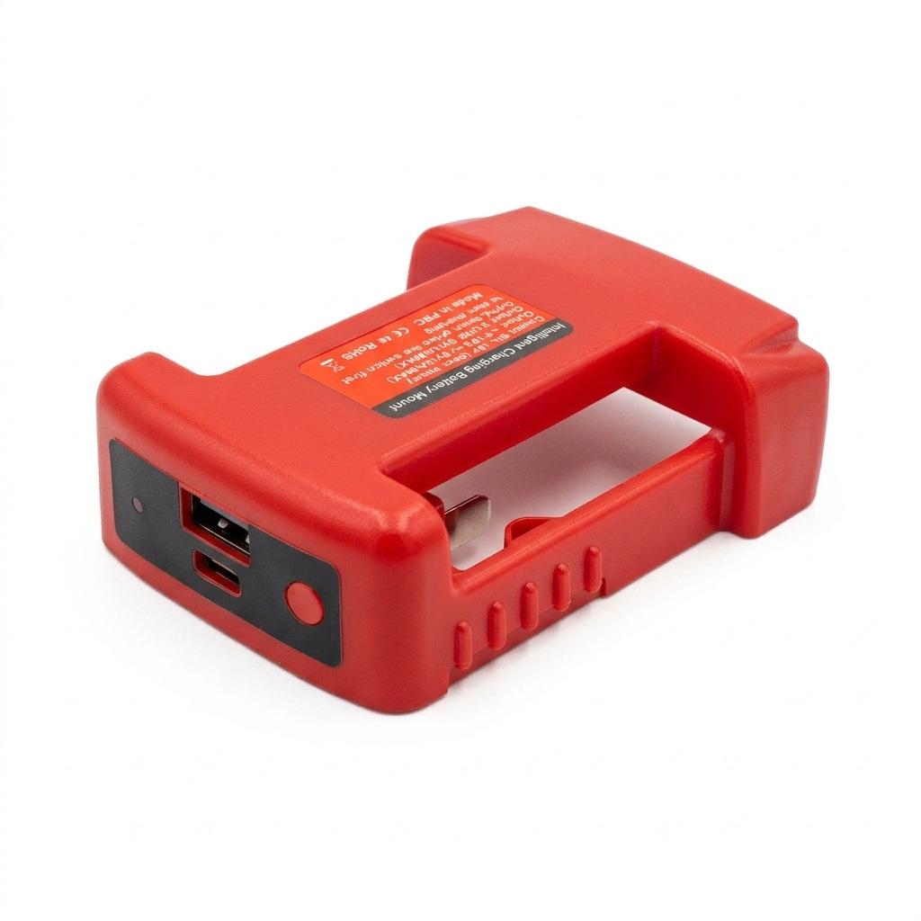 Tool Battery Adapter USB 3.0 Output 18W , Portable Charger Compatible with Most Cordless Tool Batteries with Belt Clip