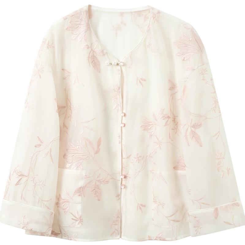 Magnolia Rhyme Embroidered Organza Cardigan
