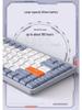 Slim 84-Key Wireless/Wired Tri-Mode Portable Silent Mechanical Keyboard for Office Use