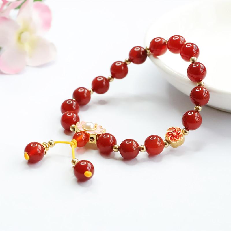 2026 Red Agate Bracelet South Jewelry Ornament Factory Live Delivery S2100306