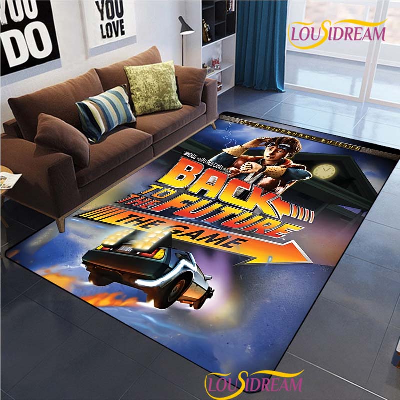 Back To The Future Carpet for Living Room Bedroom Rug Kitchen Kid Unslip Floor Mats Birthday Gift Photography Props Alfombra Rug