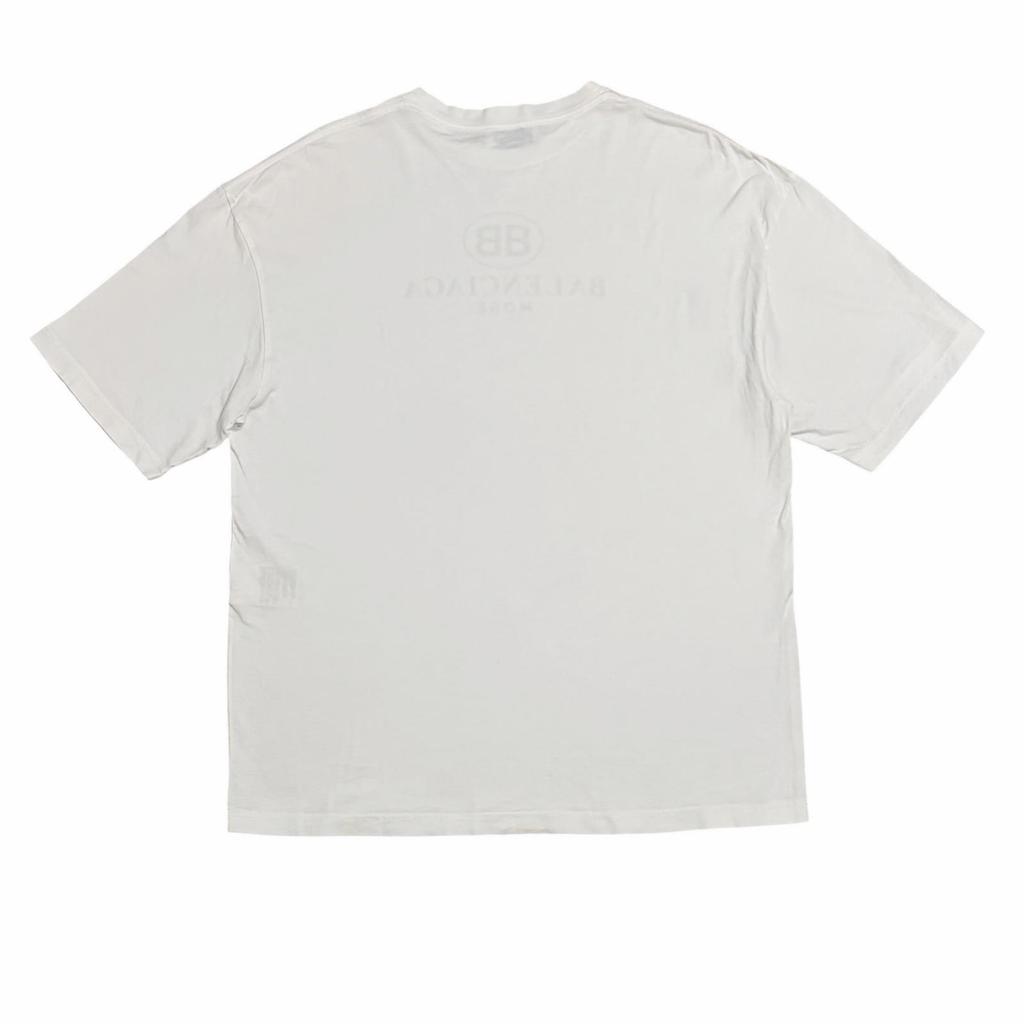BALENCIAGA BB Logo T-Shirt White Men's Size XS Model 492258