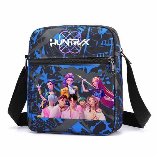 KPOP Oxford Cloth Print Crossbody Lunch Bag for Students Casual Shoulder Bag with Cartoon Design