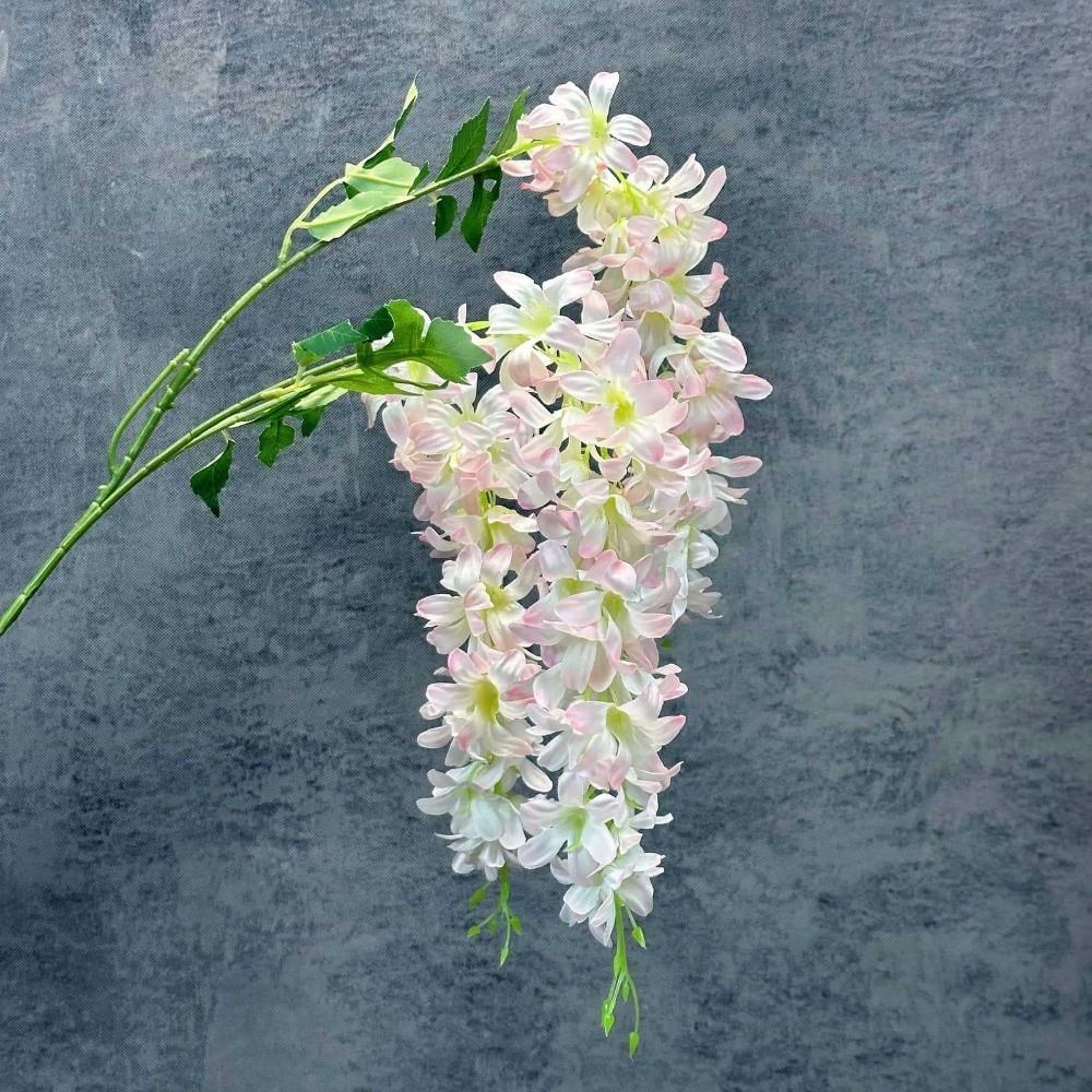 3-Pronged Artificial Faux Plants Purple Fake Blossom Bouquet  Wedding Decoration