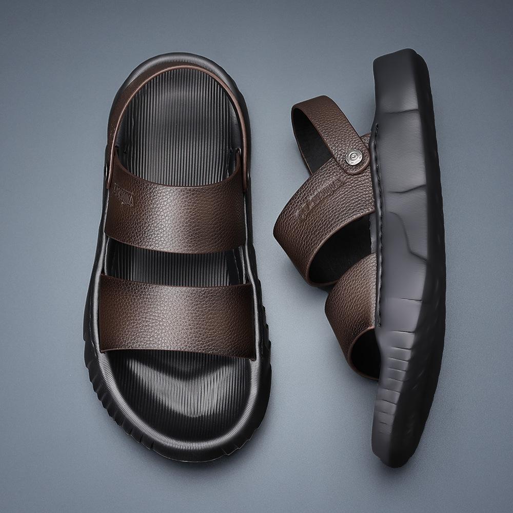 Slippers men's 2025 summer trendy outer wear casual soft bottom non-slip deodorant fashion sports light cool slippers men's