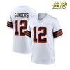 Cleveland Browns 12 Sanders 95 Garrett Football Jersey Mens Womens Sports Uniform