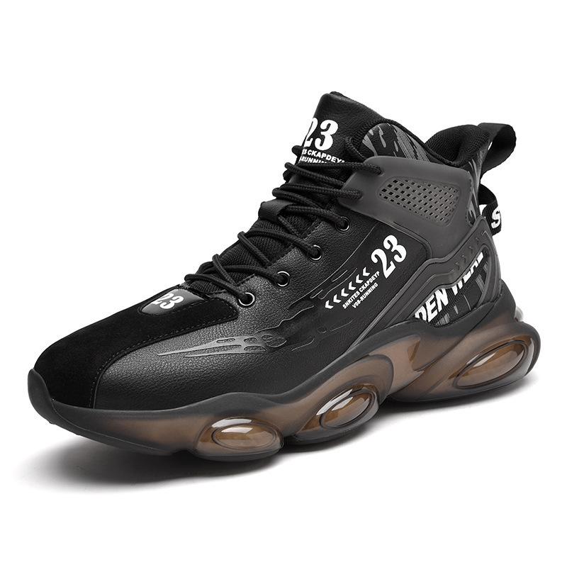 Men's Shoes Autumn and Winter Fleece Warm Casual Shoes Fashion Shoes Practical Basketball Sports Shoes Leather