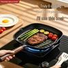 Qiwei Striped Cast Iron Steak Frying Pan