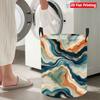 Collapsible Laundry Basket Large Round Waterproof Fabric Hamper Dirty Clothes Storage Bin Toy Organizer with Handles