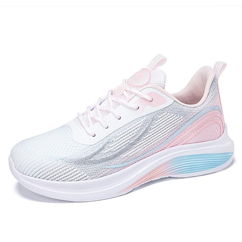 Women'S Running Shoes Mesh Lightweight Breathable Anti-Slip Air Mesh Casual Shoes Women Outdoor Soft Lace-Up Sports Shoes Women