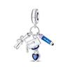 Original Charms Copper Accomplished Graduation Pendant Beads Fit Bracelet Women Jewelry Making Diy Gift