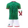Mexico National Team Soccer Jersey Set Copa Mundial Fan Edition Short Sleeve Adult Red Green Kit