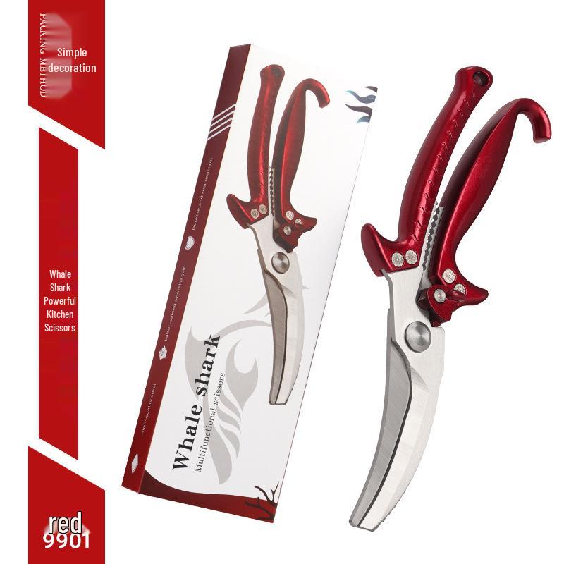 

Китовая акула Куриная кость Многофункциональные кухонные и уличные ножницы из стали SK5