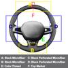 Hand Sewing Car Steering Wheel Cover Customized Non-Slip Microfiber Braid For Renault City K-ZE 2019-2026 2026 DIY Accessories