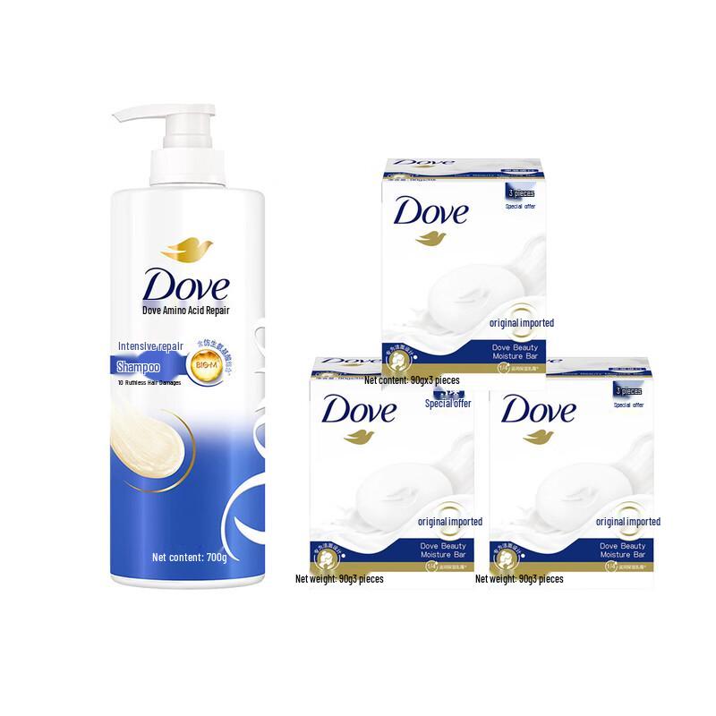 

Dove Intensive Repair Shampoo & Cream Bar Soap Set