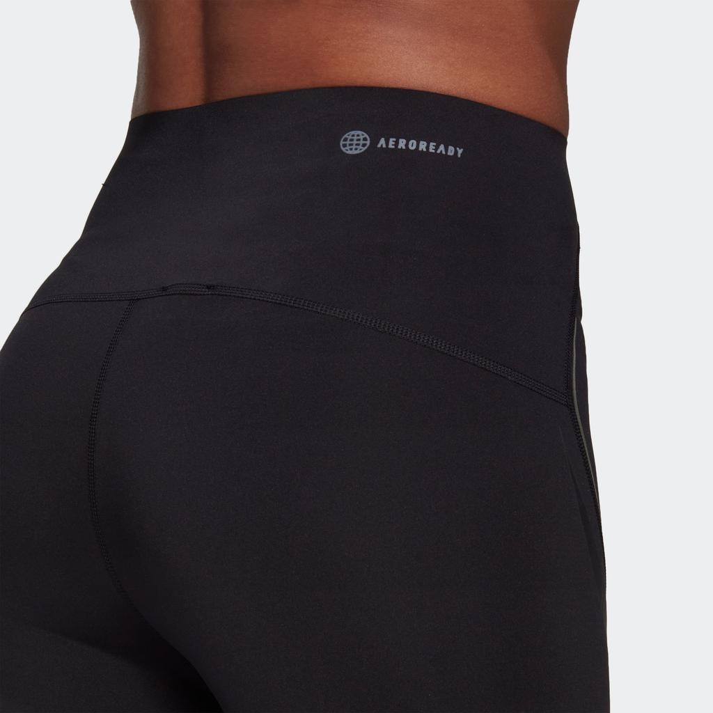 Adidas Tlrd Lux Solid Color Line Detail High Waist Slim Fit Fitness Pants Women Pants Black HC8932