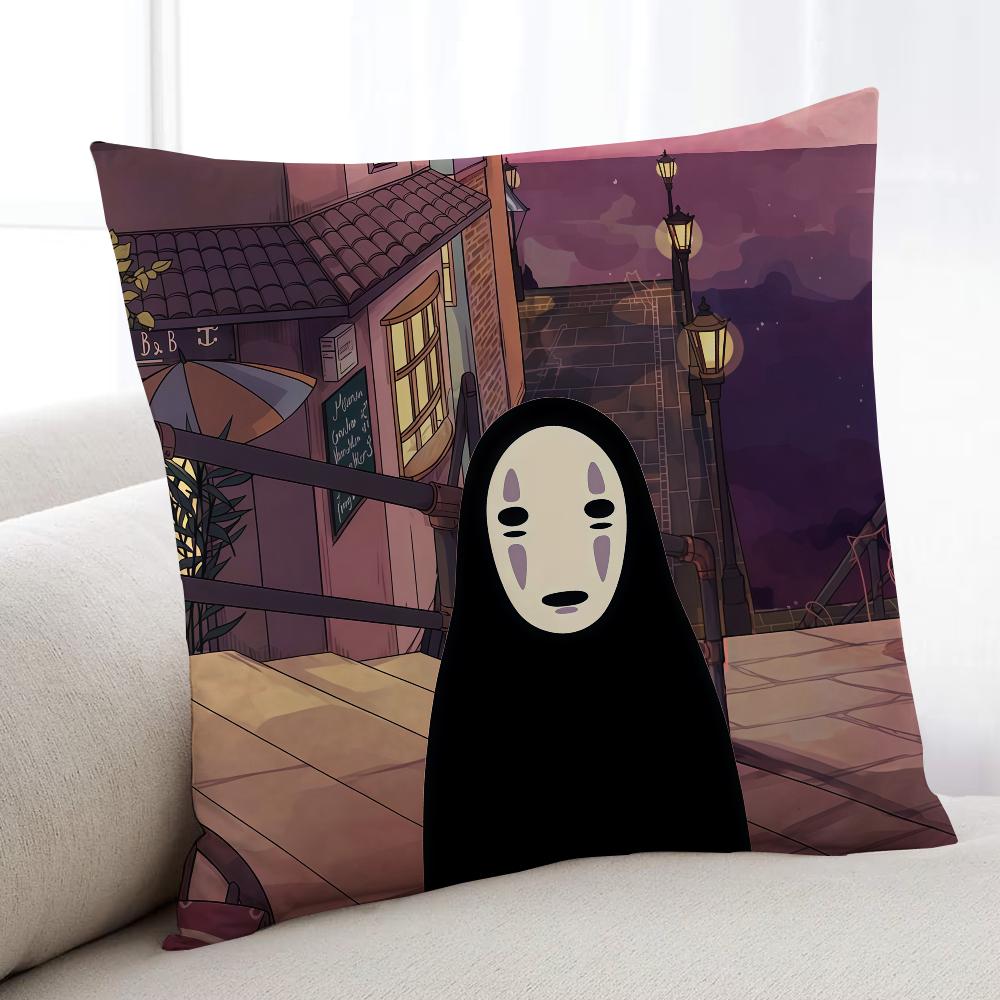 S-Spirited A-Away-ES Cartoon Cushion Cover Home Bedding Sofa Living Room Pillowcase Simple Soft Skin Cushion Cover Party Gift