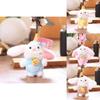 Cute Fruit Bunny Plush Keychain With Soft Polyester Fill For Bag Decoration