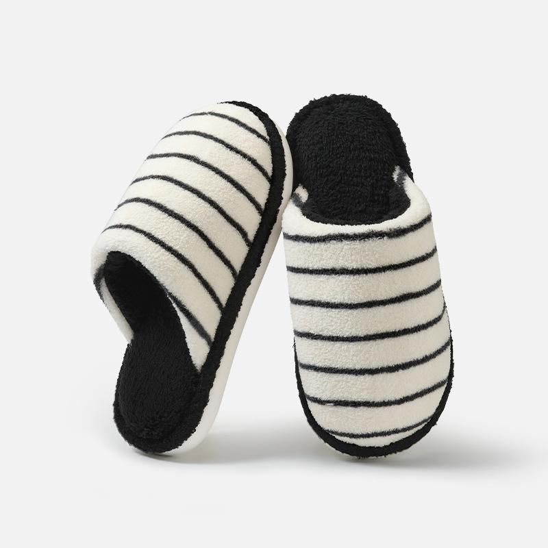 Home Shoes, Anti-slip Plush Slippers, Simple Fleece Anti-slip Cotton