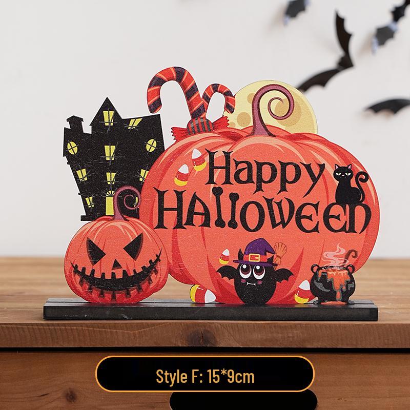 Halloween Cartoon Pumpkin Desktop Ornaments: Creative Decorations for Festive Scenes and Photo Props