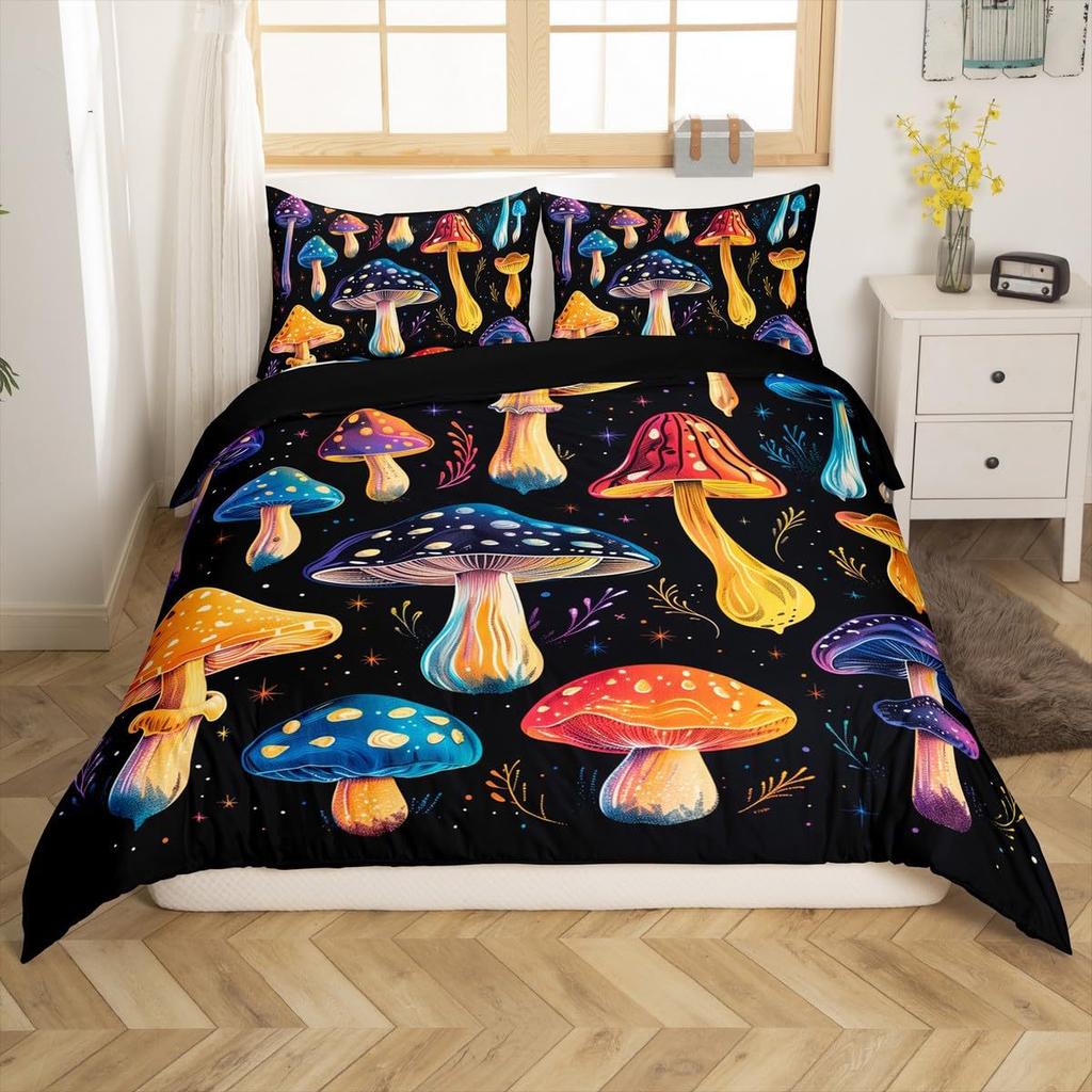 Bettbezug Traum Pilz Bettwäsche Digitaldruck Dreiteiliges Set Für Schlafzimmer Zimmer Set