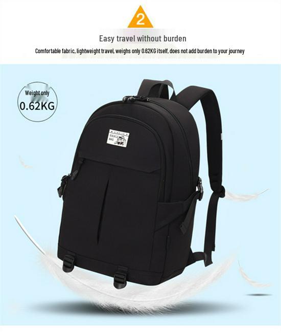 Modny plecak w stylu koreańskim z casualowym napisem