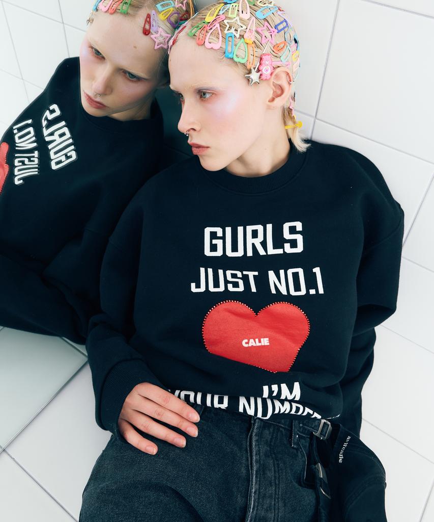 ASIF CALIE Gurls Just Sweatshirt Black